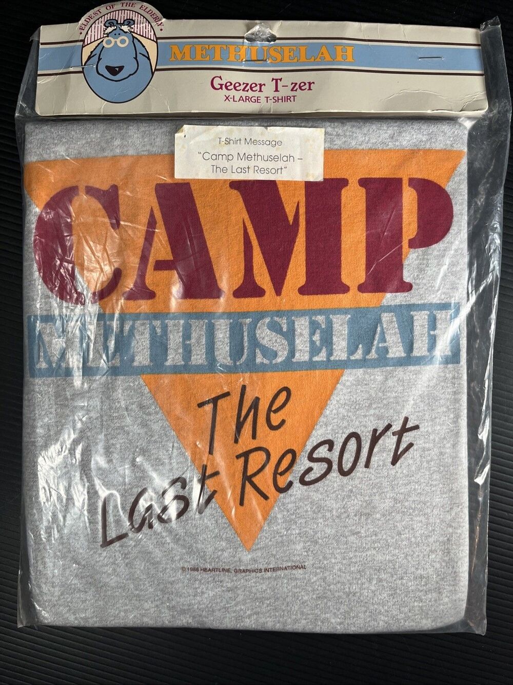 Vtg Camp Methuselah The Last Resort T Shirt Adult XL Geezer Single Stitch NWT